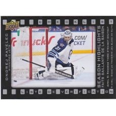 SH-7 Ondrej Pavelec Season Highlights Checklist Insert Set Tim Hortons 2015-2016 Collector's Series